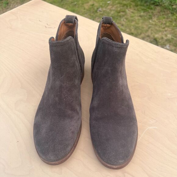 Lucky Brand Pogan Suede Leather Ankle Boots Brown Size 8 - Picture 8 of 11